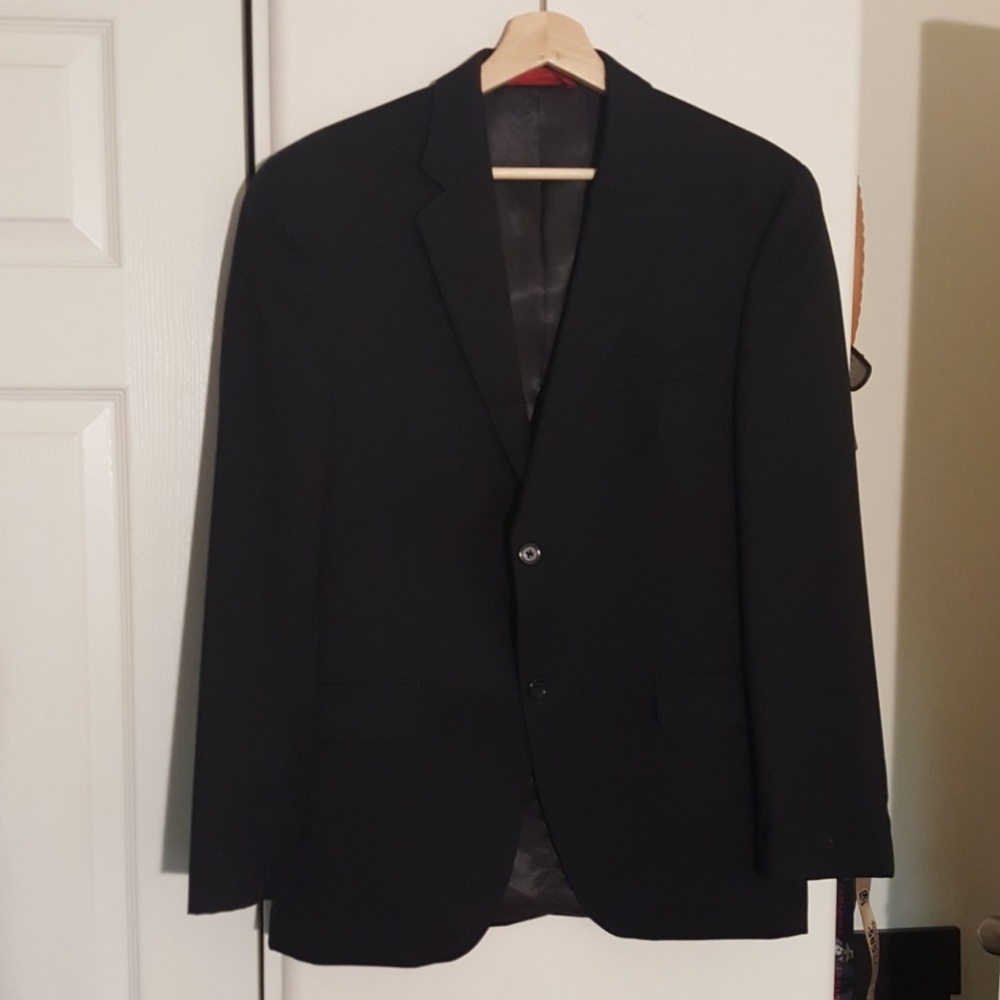 BUY Slick Black Pin Stripe Dress coat for suit